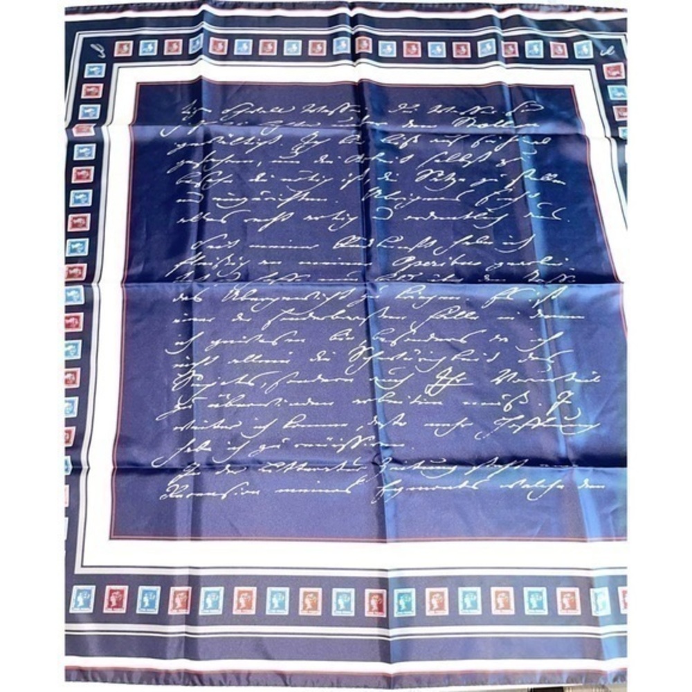 Vintage Dutch 100% Silk Square Neck Scarf